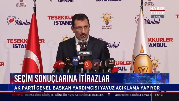 İstanbul'da seçim sonucuna itirazlar: Ak Parti Genel Başkan yardımcısı Yavuz Açıklama yapıyor