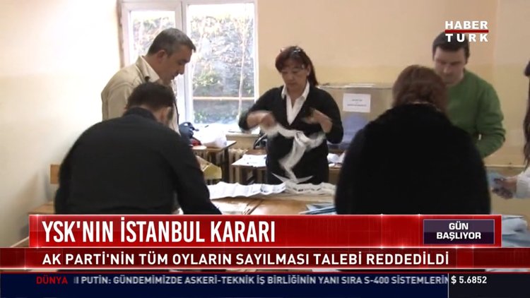 YSK'nın İstanbul kararı: Ak Parti'nin tüm oylarının sayılması talebi reddedildi