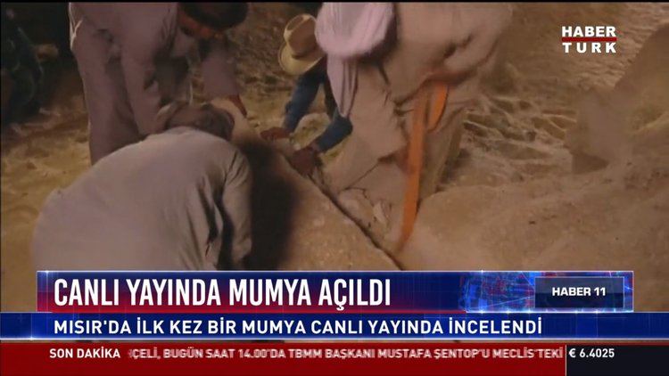 Canlı yayında mumya açıldı: Mısır'da ilk kez bir mumya canlı yayında incelendi