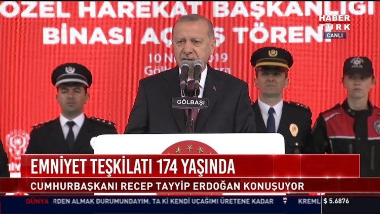 Emniyet Teşkilatı 174 yaşında: Cumhurbaşkanı Recep Tayyip Erdoğan konuşuyor