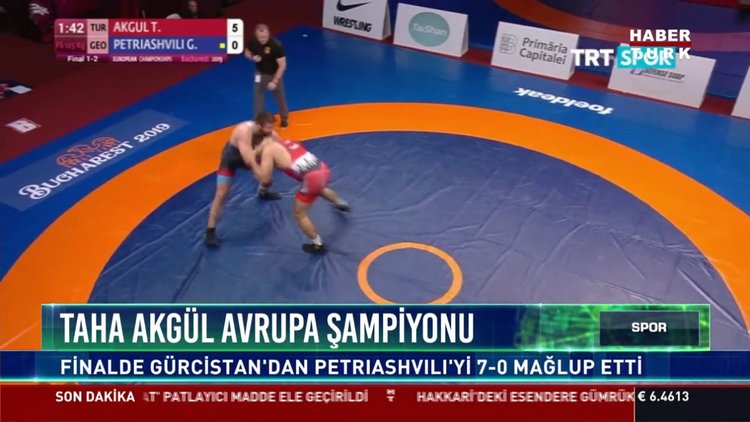Taha Akgül Avrupa şampiyonu: Finalde Gürcistan'dan Petrıashvılı'yi 7-0 mağlup etti
