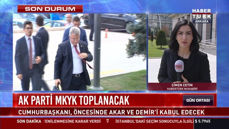 AK Parti MKYK toplanacak: Cumhurbaşkanı Öncesinde Akar ve Demir'i kabul edecek