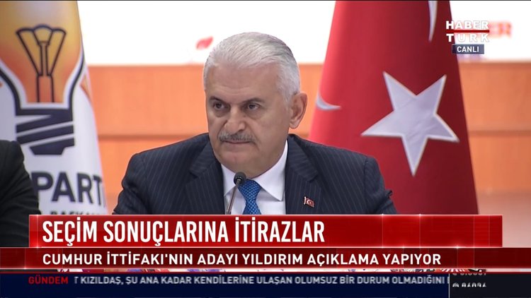 Seçim sonuçlarına itirazlar: Cumhur ittifakı'nın adayı Binali Yıldırım açıklama yaptı
