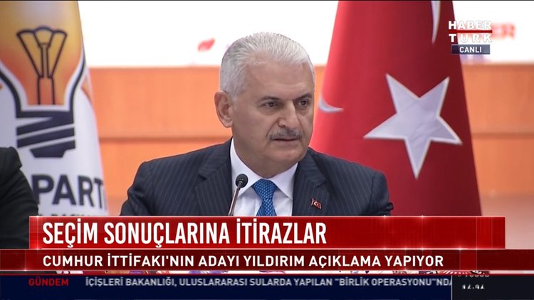 Seçim sonuçlarına itirazlar: Cumhur ittifakı'nın adayı Binali Yıldırım açıklama yaptı