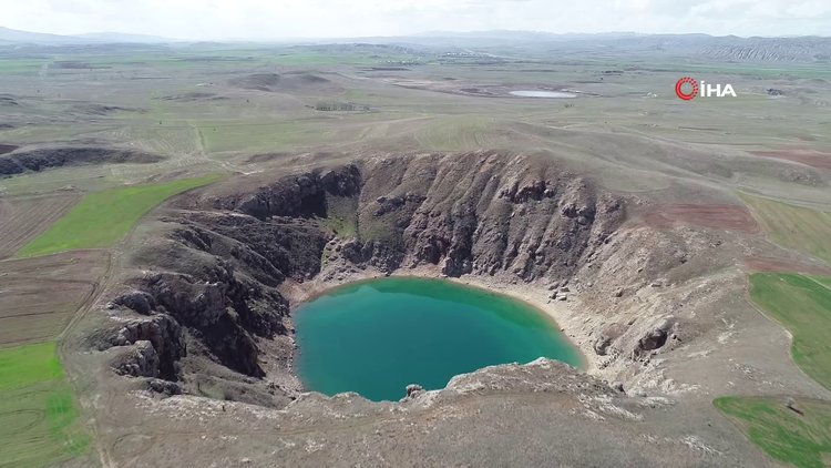 Sivas'ın nazar boncuğu havadan görüntülendi