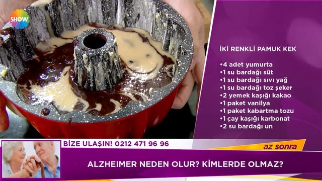 İki Renkli Pamuk Kek Tarifi