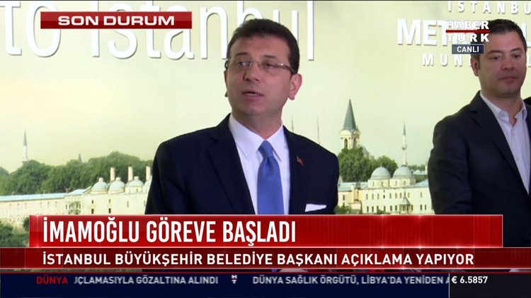 İmamoğlu göreve başladı: İstanbul Büyükşehir Belediye Başkanı açıklama yaptı