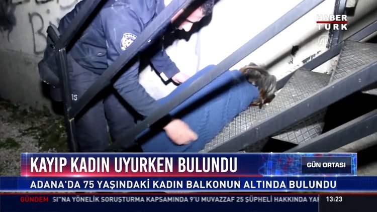 Kayıp kadın uyurken bulundu: Adana'da 75 yaşındaki kadın balkonun altında bulundu