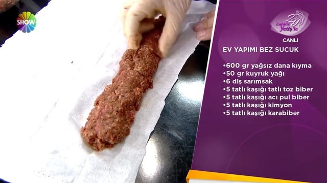 Ev Yapımı Bez Sucuk