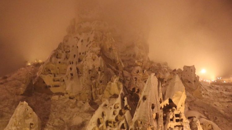 Kapadokya'da "kar baharı"