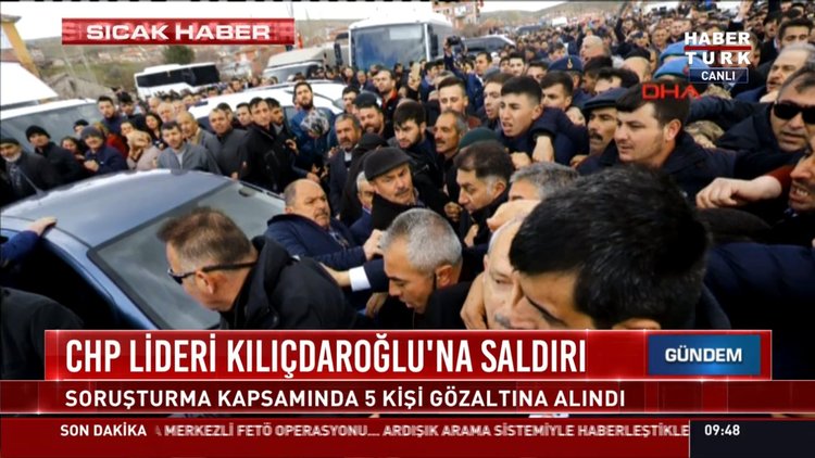 CHP lideri Kılıçdaroğlu'na saldırı: Soruşturma kapsamında 5 kişi gözaltına alındı