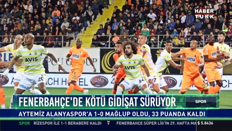 Fenerbahçe'de kötü gidişat sürüyor: Aytemiz Alanyaspor'a 1-0 mağlup oldu, 33 puanda kaldı