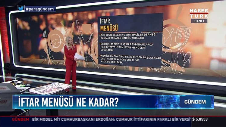 İftar menüsü ne kadar?