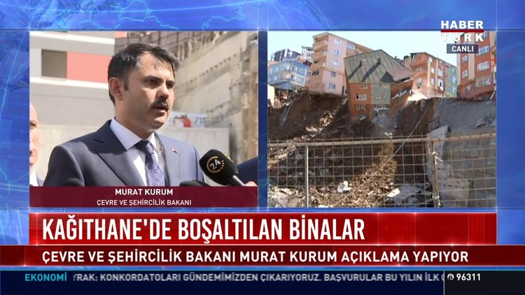 Kağıthane'de boşaltılan binalar: Çevre ve Şehircilik Bakanı Murat Kurum açıklama yaptı