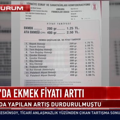 Ankara Da Ekmek Fiyati Artti