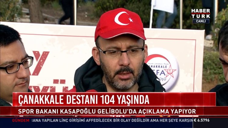 Çanakkale Destanı 104 yaşında: Spor bakanı Kasapoğlu Gelibolu'da açıklama yapıyor