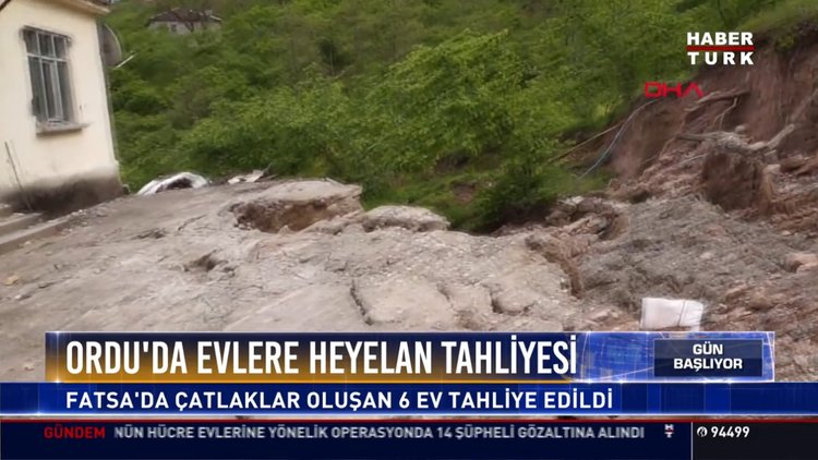 Ordu'da evlere heyelan tahliyesi: Fatsa'da çatlaklar oluşan 6 ev tahliye edildi