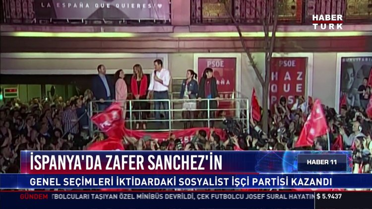 İspanya'da zafer Sanchez'in