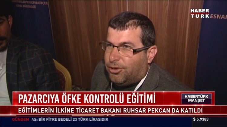 Pazarcıya öfke kontrolü eğitimi: Eğitimlerin ilkine Ticaret Bakanı Ruhsar Pekcan da katıldı