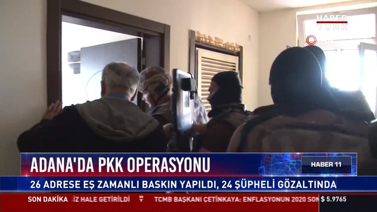Adana'da PKK operasyonu: 26 adrese eş zamanlı baskın yapıldı, 24 şüpheli gözaltında