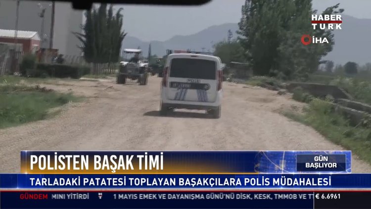 Polisten başak timi: Tarladaki patatesi toplayan başakçılara polis müdahalesi