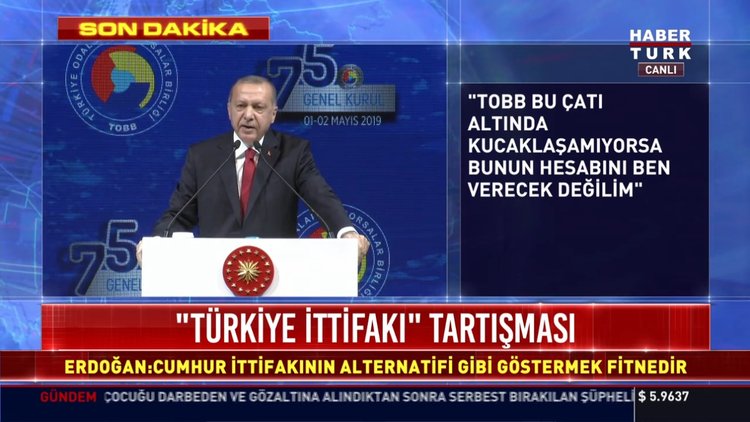 TOBB Genel Kurulu Cumhurbaşkanı Recep Tayyip Erdoğan konuştu