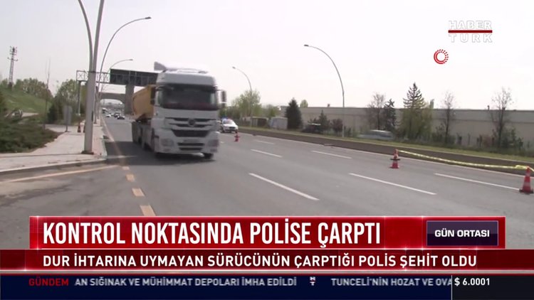Kontrol noktasında polise çarptı!