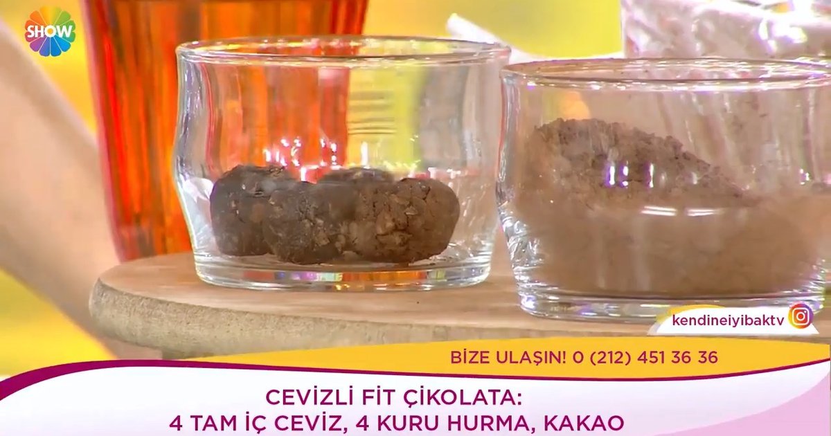 Videolu Cevizli Fit Çikolata Tarifi Show TV Yemek