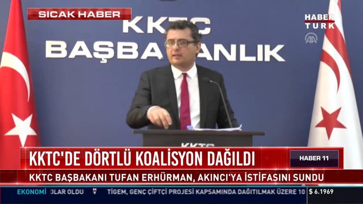 Son dakika... KKTC'de Başbakan Erhürman istifasını sundu!