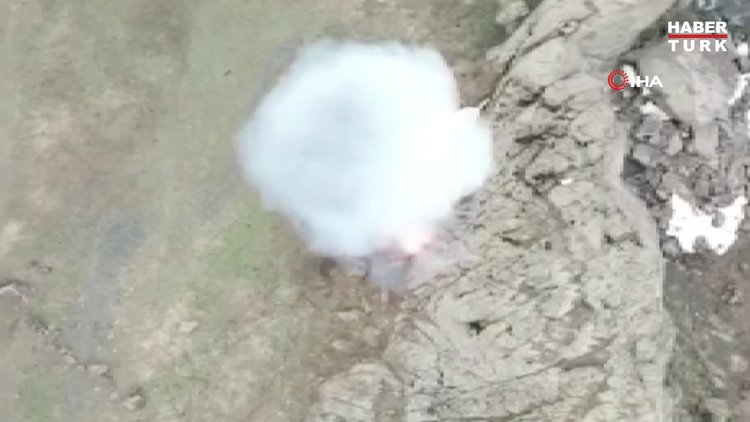 Van'da terör operasyonu...Ele geçirilen malzemeler böyle imha edildi