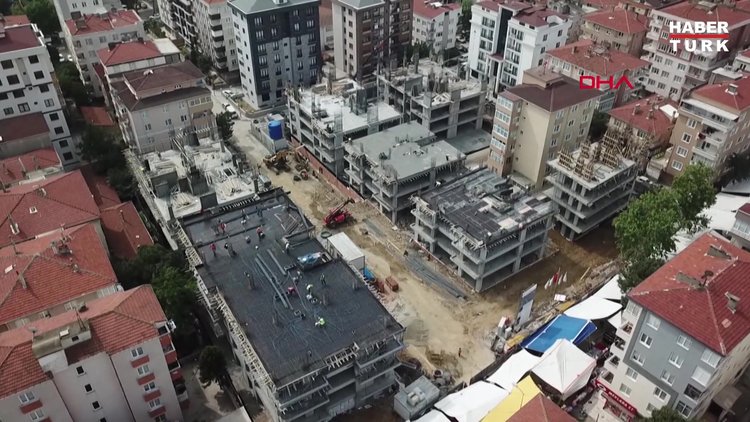 Kartal'da çökmenin ardından kısa sürede şaşırtan görüntü
