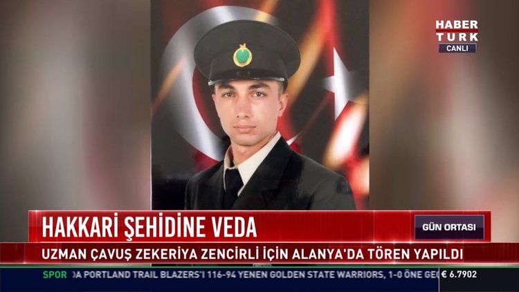 Hakkari şehidine veda: Uzman Çavuş Zekeriya Zencirli için Alanya'da tören yapıldı