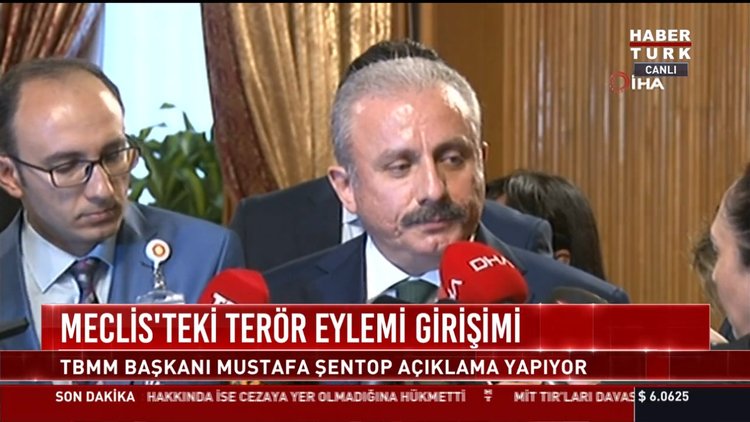Meclis'teki terör eylemi girişimi: TBMM Başkanı Mustafa Şentop açıklama yaptı