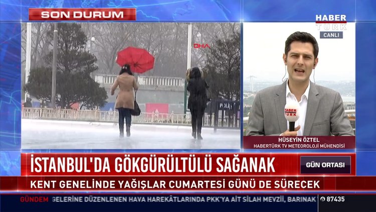 İstanbul'da gökgürültülü sağanak: Kent genelinde yağışlar cumartesi günü de sürecek