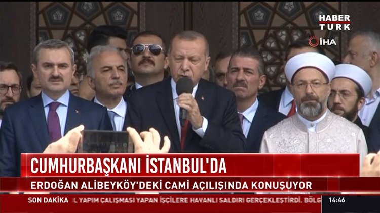 Cumhurbaşkanı İstanbul'da: Erdoğan Alibeyköy'deki Cami açılışında konuştu