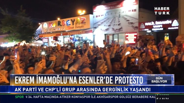 Ekrem İmamoğlu'na Esenler'de protesto: Ak Parti Ve CHP'li grup arasında gerginlik yaşandı