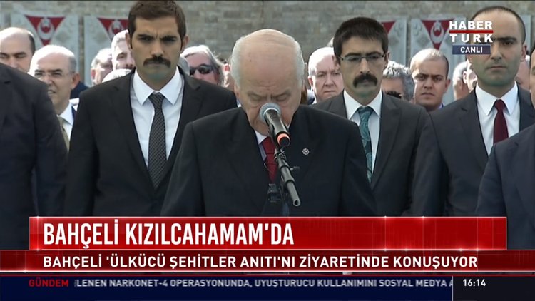 Bahçeli Kızılcahamam'da: Bahçeli 'Ülkücü Şehitler Anıtı'nı ziyaretinde konuşuyor