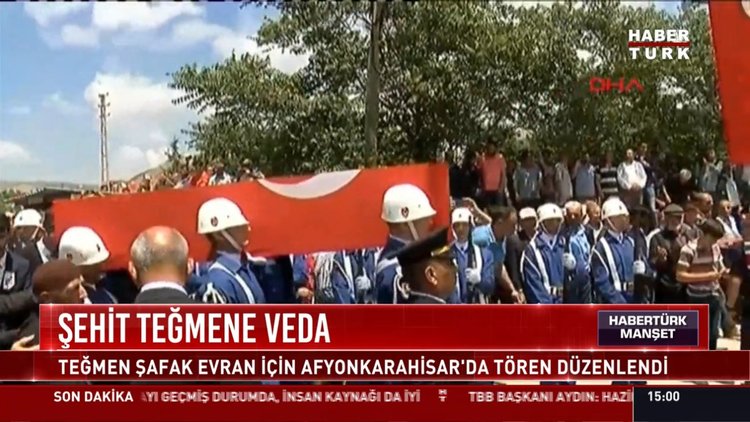 Şehit teğmene veda