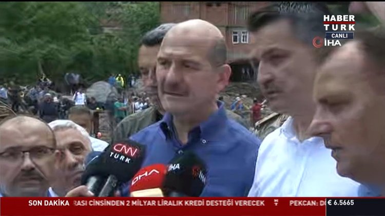 Trabzon'daki sel felaketine ilişkin bakan Soylu'dan açıklama