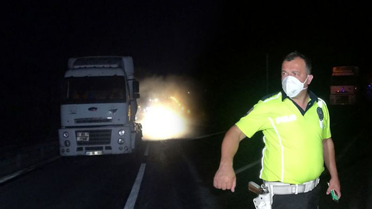 Hidroklorik asit yüklü tanker kaza yaptı, yol kapatıldı