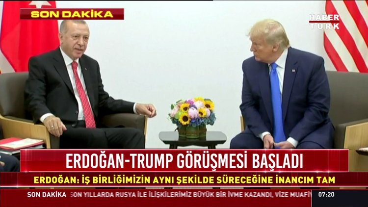 Erdoğan-Trump görüşmesi başladı