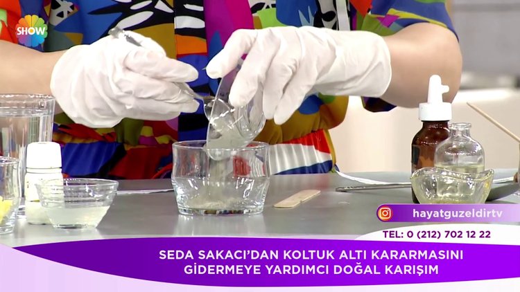 Koltuk altı kararması için karışım