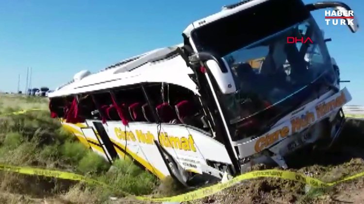 Son dakika... Aksaray'da yolcu otobüsü devrildi! Yaralılar var