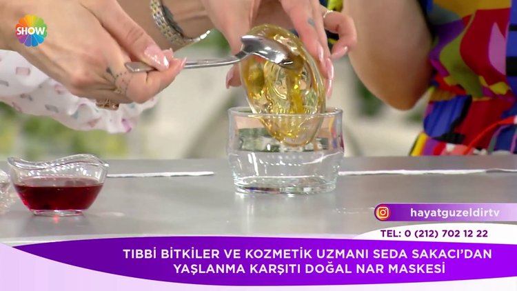 Yaşlanma karşıtı nar maskesi karışımı