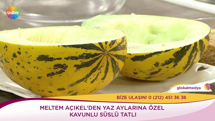 Kavunlu süslü tatlı tarifi