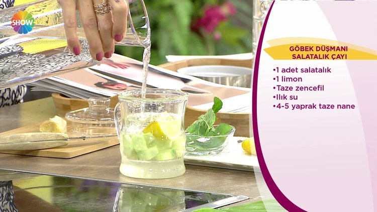 Göbek eriten salatalık çayı tarifi
