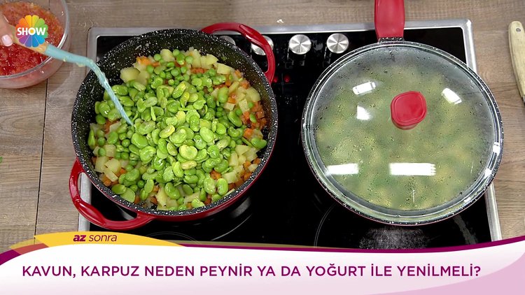 Zeytinyağlı iç baklavalı bezelye