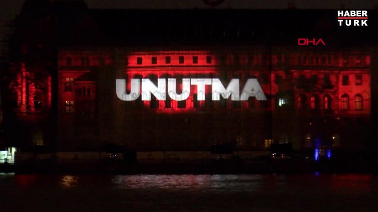 15 temmuz yıldönümünde mapping gösterisi