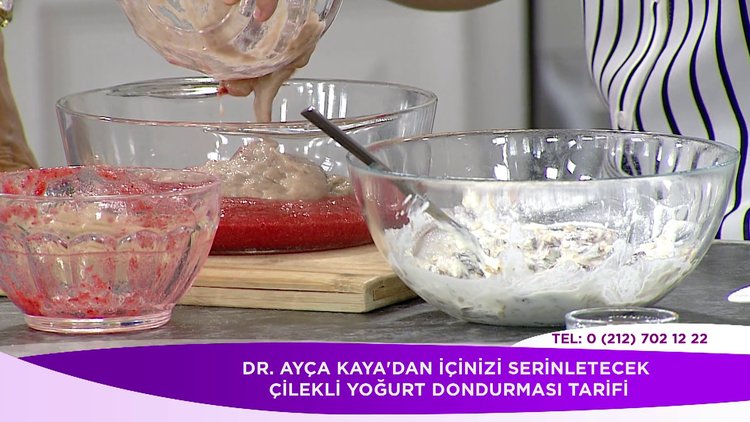 Çilekli yoğurt dondurması tarifi