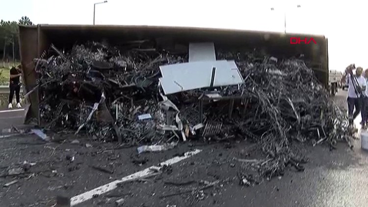 Kuzey Marmara Otoyolu'nda kaza trafiği